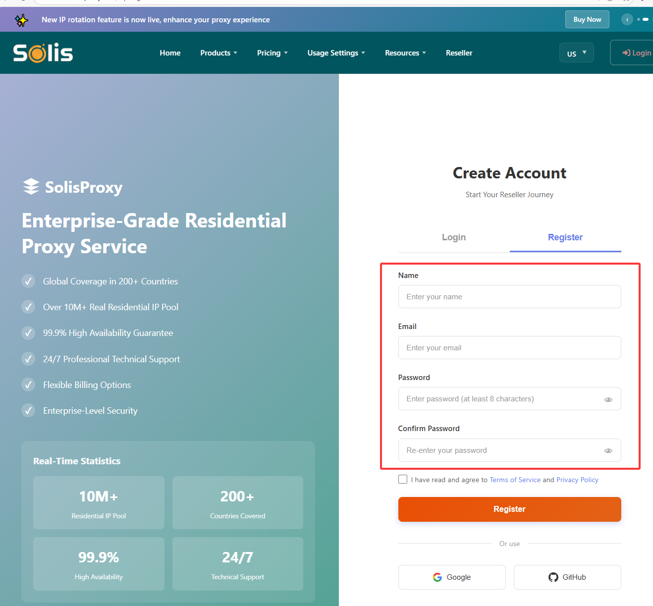 Register Reseller Account