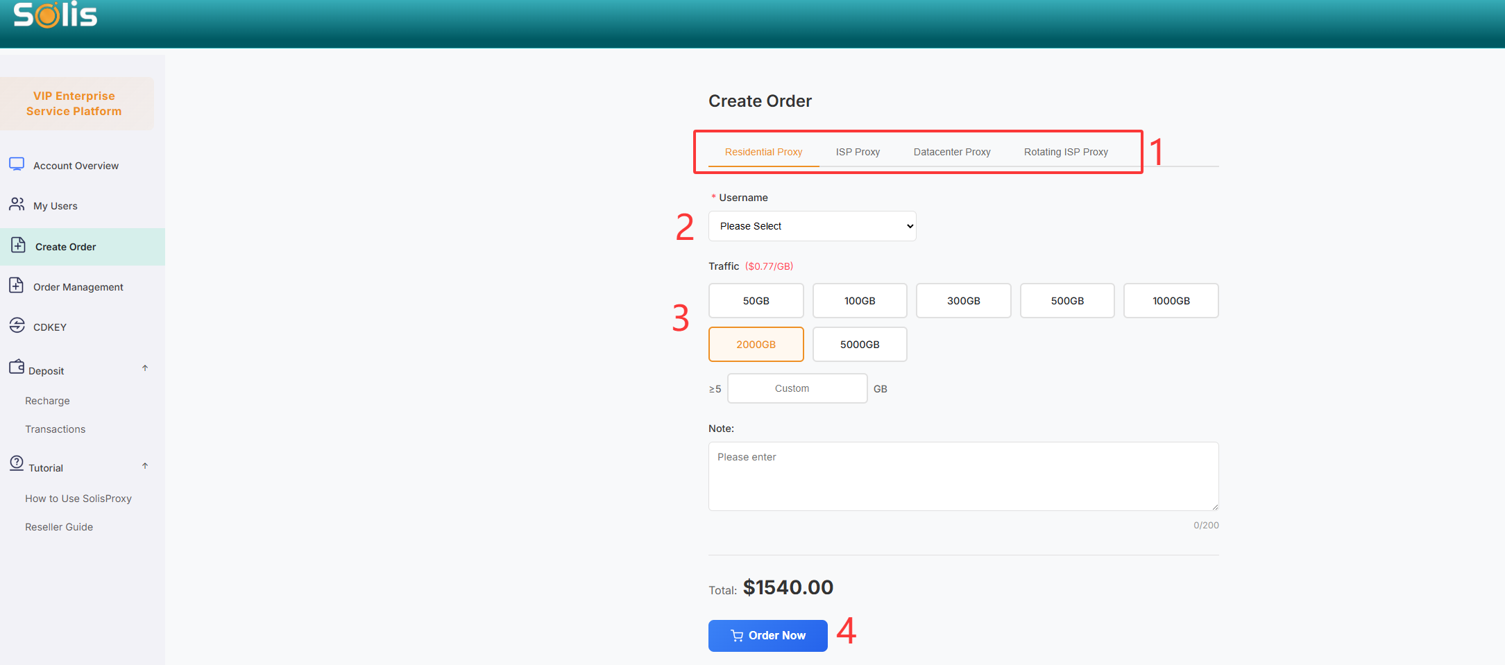 Create Order